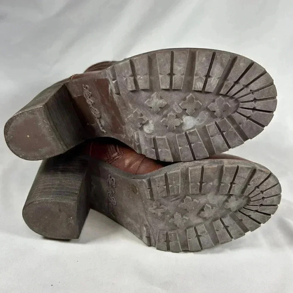 Lucky Brand Joss Size 7 Leather Hiking Boot Heel Casual - Picture 10 of 10